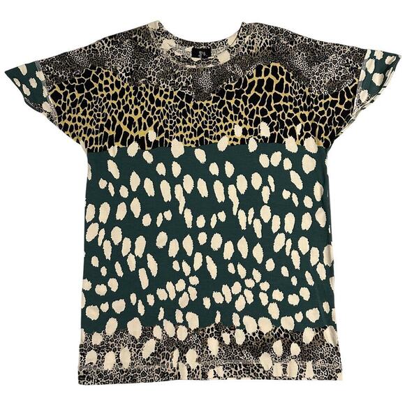 NWOT Karen Walker Runaway Animal Print T-shirt Size 2 S/M - Picture 1 of 8